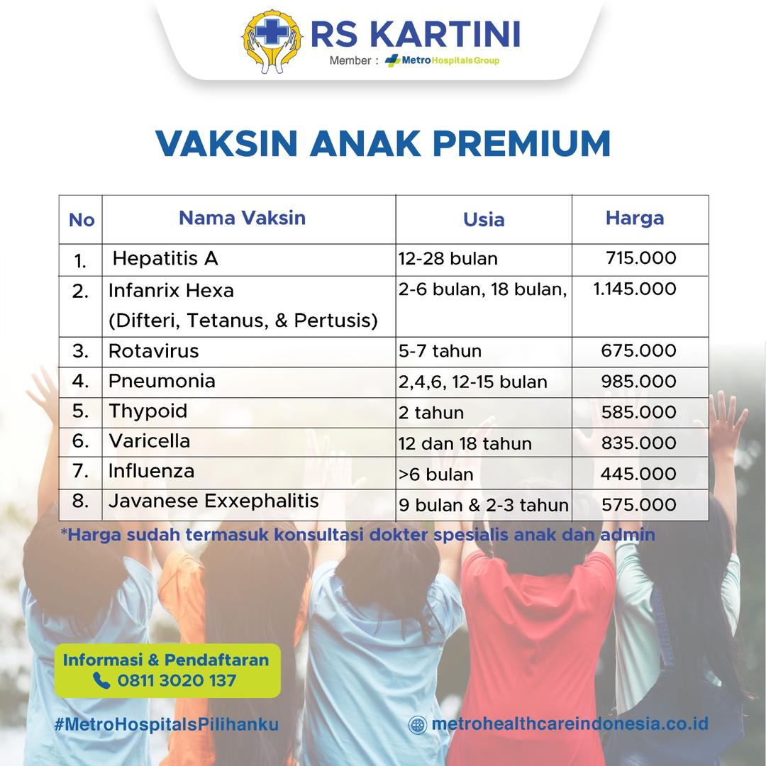 PAKET VAKSIN ANAK PREMIUM